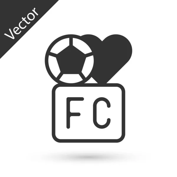 Иконка Футбольного Клуба Грей Фан Выделена Белом Фоне Вектор — стоковый вектор