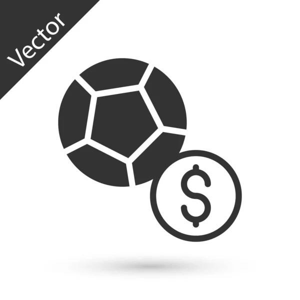 Fotbalový Míč Ikona Izolované Bílém Pozadí Sportovní Vybavení Vektor — Stockový vektor