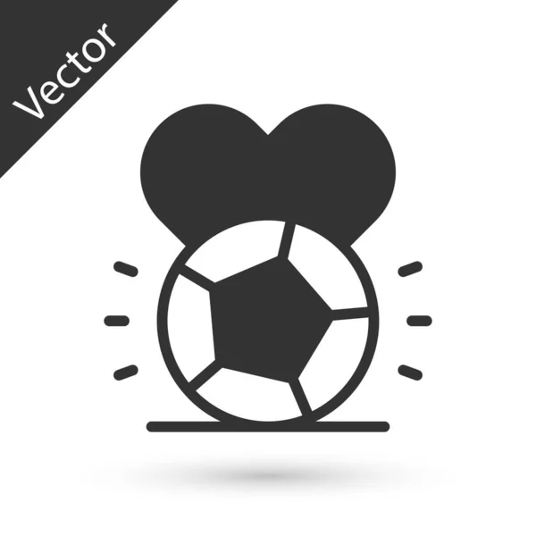 Иконка Серого Футбольного Мяча Изолирована Белом Фоне Спортивное Оборудование Вектор — стоковый вектор