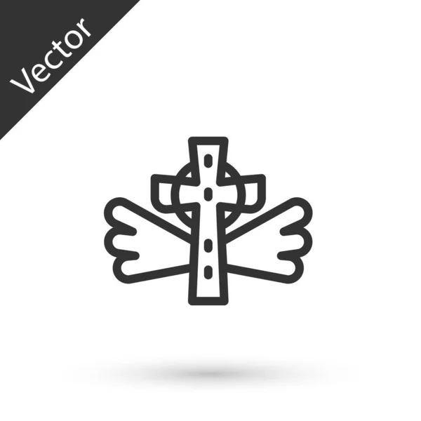 크리스챤 크로스 아이콘은 배경에서 분리되었습니다 십자가 Vector — 스톡 벡터