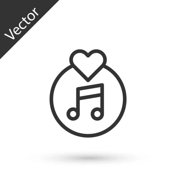 Línea Gris Icono Disco Vinilo Aislado Sobre Fondo Blanco Vector — Vector de stock