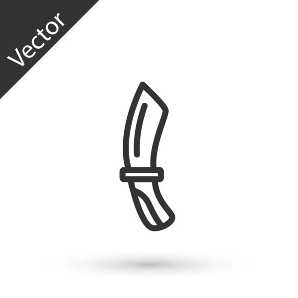 Иконка Ножом Серой Линии Белом Фоне Вектор — стоковый вектор