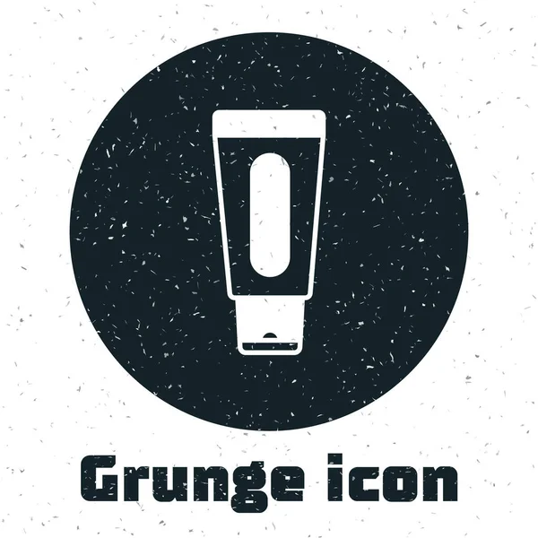 Grunge Tube Icône Crème Pour Les Mains Isolé Sur Fond — Image vectorielle