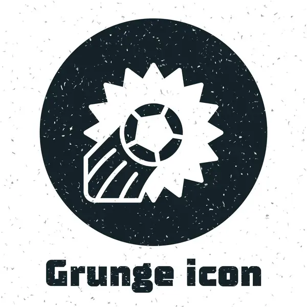 Icono Pelota Fútbol Grunge Soccer Aislado Sobre Fondo Blanco Equipamiento — Vector de stock