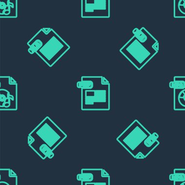 PDF dosya belgesi, XLS ve MP3 satırlarını pürüzsüz desen üzerinde ayarla. Vektör.