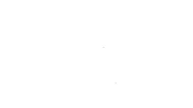 Beyaz arka planda izole edilmiş siyah çizgi dişli. Diş çürüğü. 4K Video hareketli grafik canlandırması
