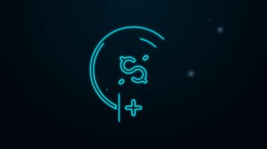 Parlayan neon hattı sigarayı bırak, para tasarrufu simgesi siyah arkaplanda izole edildi. Para biriktirmek için sigarayı bıraktım. 4K Video hareketli grafik canlandırması