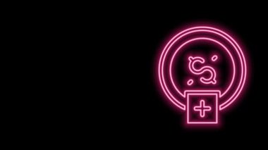 Parlayan neon hattı sigarayı bırak, para tasarrufu simgesi siyah arkaplanda izole edildi. Para biriktirmek için sigarayı bıraktım. 4K Video hareketli grafik canlandırması