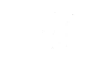 Siyah çizgi hastalıkları ikonu beyaz arka planda izole edilmiş. 4K Video hareketli grafik canlandırması