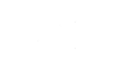 Beyaz arkaplanda siyah çizgi Oynat Video simgesi izole edildi. Film şeridi tabelası. 4K Video hareketli grafik canlandırması