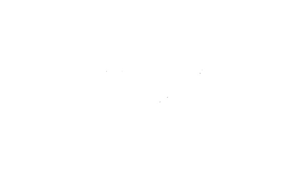 Černá čára Ikona zákazu kouření izolovaná na bílém pozadí. Zakázané kouření cigaret. Grafická animace pohybu videa 4K — Stock video