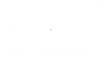 Siyah çizgi beyaz arka planda izole edilmiş bir savaş ikonu yok. Barış sembolü. 4K Video hareketli grafik canlandırması