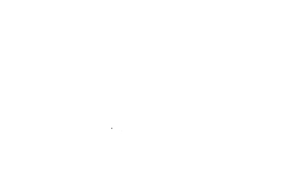 Linha preta Conjunto de unhas falsas para ícone de manicure isolado no fundo branco. Paleta de cores de verniz para extensão de unhas. Unhas artificiais. Animação gráfica em movimento de vídeo 4K — Vídeo de Stock