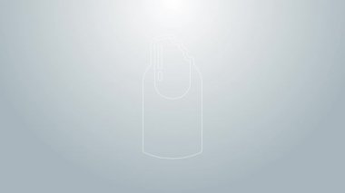 Kırık tırnak simgesi gri arkaplanda izole edilmiş. Tırnağı çatlamış. 4K Video hareketli grafik canlandırması