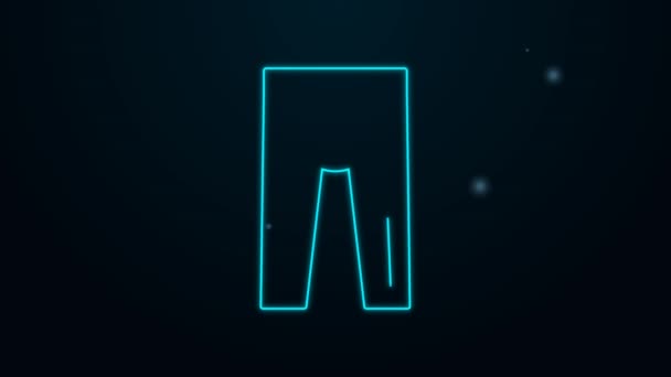 Žhnoucí neonová linie Wetsuit pro potápění ikona izolované na černém pozadí. Potápěčské vybavení. Grafická animace pohybu videa 4K — Stock video