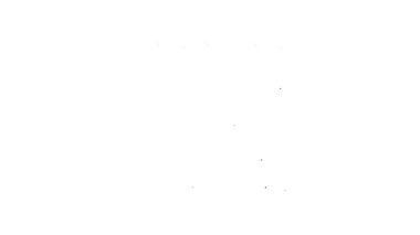 Siyah çizgi futbol stadyumu ikonu beyaz arka planda izole edildi. Futbol sahası. 4K Video hareketli grafik canlandırması