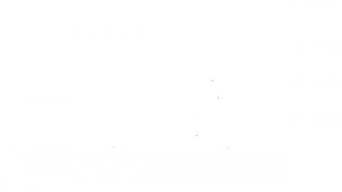 Siyah çizgi spor çantası simgesi beyaz arkaplanda izole edildi. 4K Video hareketli grafik canlandırması