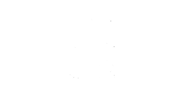 Línea negra Fútbol apuesta icono dinero aislado sobre fondo blanco. Apuesta de fútbol corredor de apuestas. Las apuestas de fútbol en línea hacen dinero. Animación gráfica de vídeo 4K — Vídeo de stock