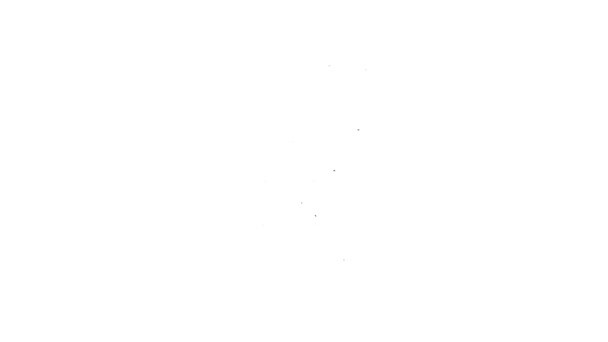 Ligne noire Icône de corne d'air isolé sur fond blanc. Les fans de sport ou les citoyens contre le gouvernement et la corruption. Animation graphique de mouvement vidéo 4K — Video