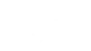 Siyah çizgi yemek çubukları simgesi beyaz arka planda izole edilmiş. Asya yemekleri için tahta Kore çubukları. Doğulu aletler. 4K Video hareketli grafik canlandırması