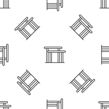 Gri çizgili jimnastik ekipmanları düzensiz çubuklar simgesi beyaz arka planda izole edilmiş. Vektör