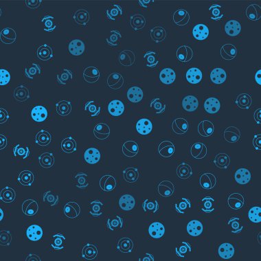 Kozmik gemiyi, Gezegen 'i, Mars' ı ve Güneş Sistemi 'ni kusursuz desene ayarlayın. Vektör