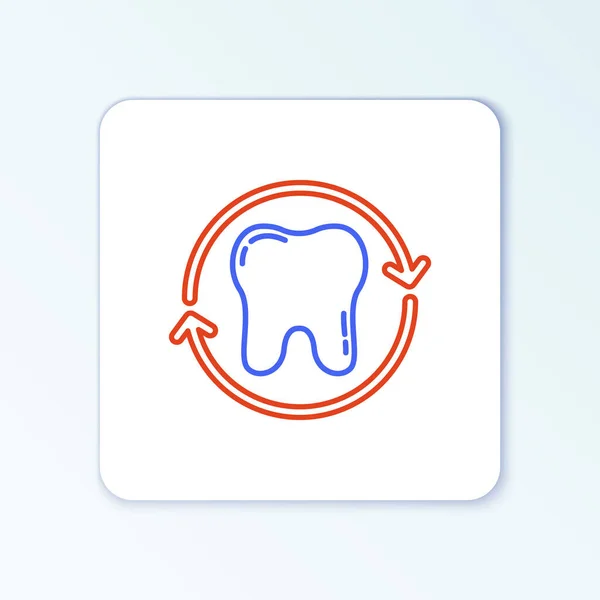 Line Zahnaufhellungskonzept Symbol Isoliert Auf Weißem Hintergrund Zahnsymbol Für Zahnklinik — Stockvektor