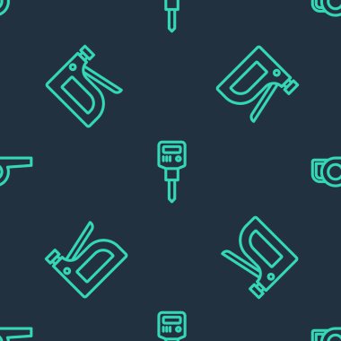 İnşaat matkabı, zımba ve Yaprak bahçe üfleyicisini kusursuz desene ayarlayın. Vektör