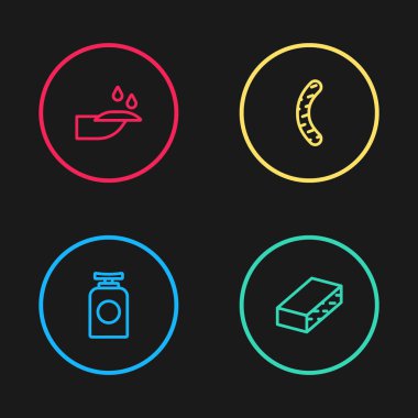 El kremi, tırnak törpüsü ve manikür simgesini ayarla. Vektör