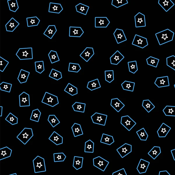 Ligne Chevron icône isolé motif sans couture sur fond noir. Panneau d'insigne militaire. Vecteur — Image vectorielle