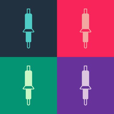 Pop Art Lehim demir ikonu renk arkaplanında izole edildi. Vektör