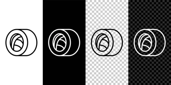 Визначте лінію ікони Суші, ізольовану на чорно-білому, прозорому тлі. Традиційна японська кухня. Вектор — стоковий вектор