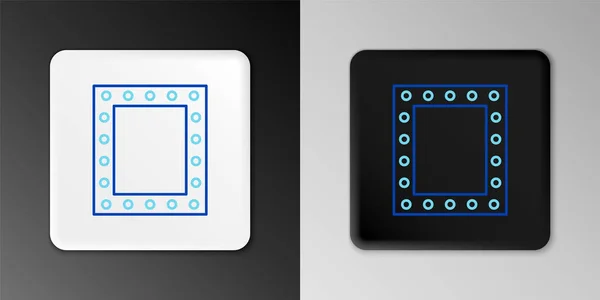 Линейное Зеркало Макияжа Значком Освещения Выделенным Сером Фоне Красочная Концепция — стоковый вектор
