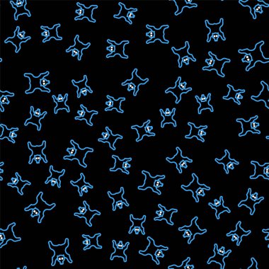 Çizgi Ayısı deri simgesi siyah arkaplanda izole edilmiş. Vektör