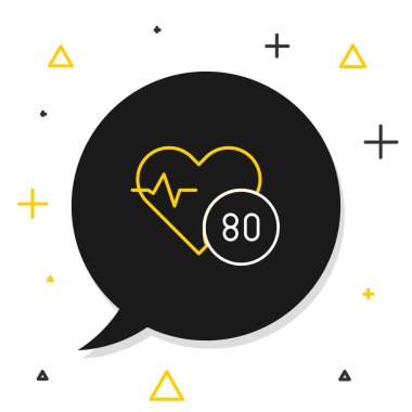 Çizgi Kalp hızı simgesi beyaz arkaplanda izole edildi. Kalp atışı işareti. Kalp atışı ikonu. Kardiyogram simgesi. Renkli taslak konsepti. Vektör