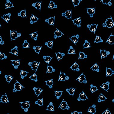 Çizgi kırılan ağırlık simgesi siyah arkaplanda izole edilmiş. Kilogram ağırlık kaldırmak ve ölçmek için ağırlık bloğu. Kütle sembolü. Vektör