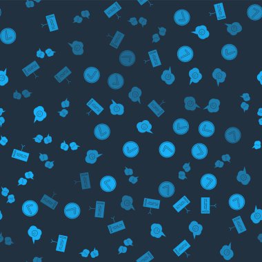 Bilgiyi ayarla, işaretle daire çiz, hüzünlü gülüşlü konuşma balonu ve kusursuz desen üzerine soru ve ünlem. Vektör