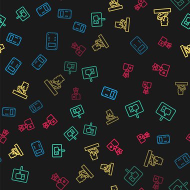 Polis saldırı kalkanını, protestoyu, yanan arabayı ve polis memurunu hatsız bir şekilde yerleştirin. Vektör