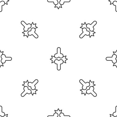 Gri çizgi eklem ağrısı, diz ağrısı ikonu beyaz arka planda izole edilmiş pürüzsüz desen. Ortopedik sağlık. Eklem ve kemik hastalıkları, eklem iltihabı. Vektör