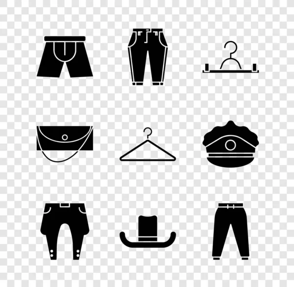 Set Hombre Calzoncillos Pantalones Guardarropa Sombrero Hombre Deporte Bolso Embrague — Archivo Imágenes Vectoriales