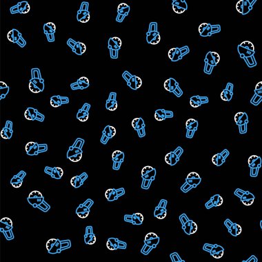 Çizgi Açı Öğütücü simgesi siyah arkaplanda izole edilmiş. Vektör