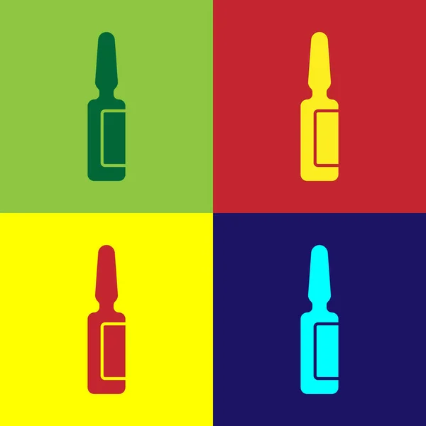 Pop art Fogfájás fájdalomcsillapító tabletta ikon elszigetelt színes háttér. Fogápolási gyógyszer. Kapszula tabletta és gyógyszer. Gyógyszerészeti tervezés. Vektor — Stock Vector