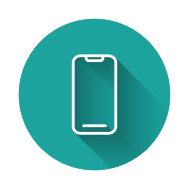 Siyah Akıllı Telefon, beyaz arkaplanda izole edilmiş bir cep telefonu simgesi. Sıvı şekilli soyut pankart. Vektör