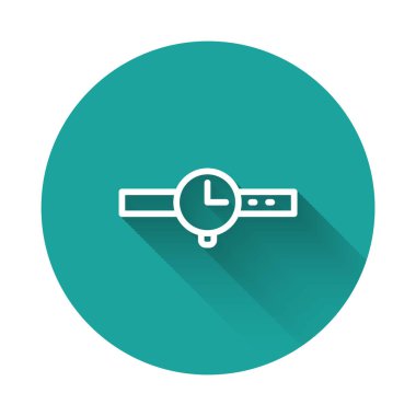 Siyah bilek saat simgesi beyaz arkaplanda izole edildi. Kol saati simgesi. Sıvı şekilli soyut pankart. Vektör