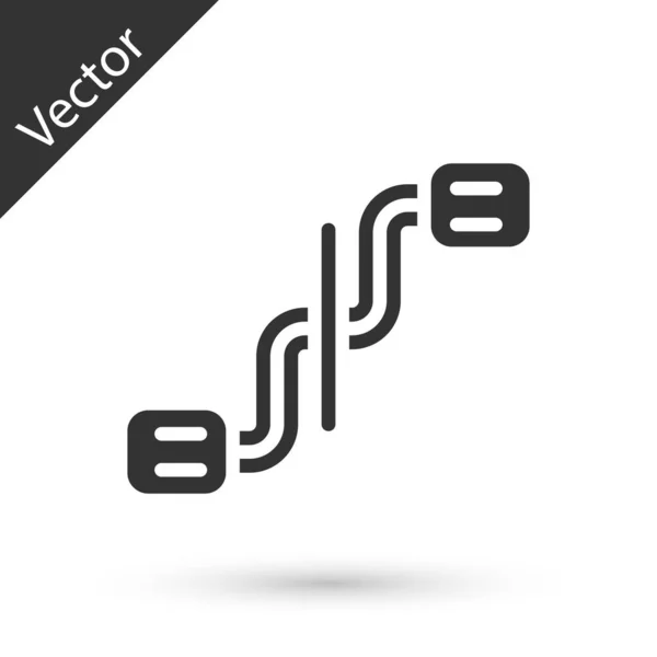 Szürke kerékpár pedál ikon elszigetelt fehér háttér. Vektor — Stock Vector