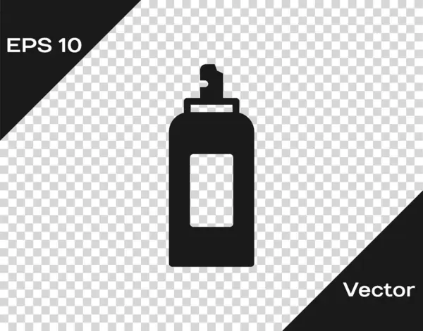 Black Paint spray puede ser un icono aislado sobre fondo transparente. Vector — Vector de stock