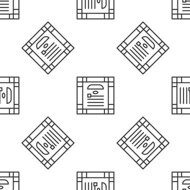 Gri çizgi 26 Kasım Hindistan Anayasa Günü ikonu beyaz arka planda kusursuz desen izole etti. Vektör