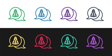 İş hayatına başlama konsepti simgesini siyah ve beyaz arkaplanda izole et. Yeni iş, girişimcilik, yenilik ve teknolojinin sembolü. Vektör