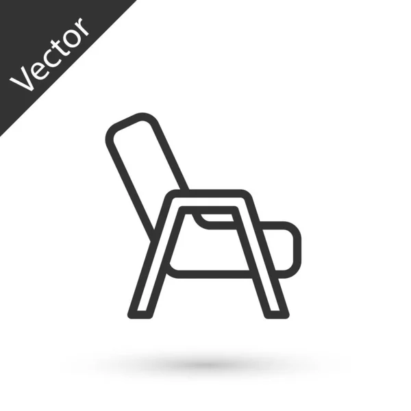 Graue Linie Sessel-Symbol isoliert auf weißem Hintergrund. Vektor — Stockvektor