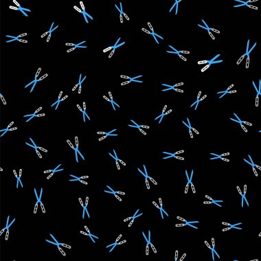 Siyah arkaplandaki izole edilmiş ikonu budamak için el yapımı makas. Ahşap saplı budama makası. Vektör